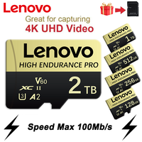 Luxury Gift Box Lenovo 1TB SD Card 2TB 128GB Micro TF Memory Card with Leather Case for Wedding Photographers/Content Creators