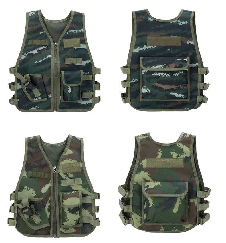 Tactical Military Kids Vest chasse paintball Equipement Airsoft gun combat corps armure extérieure Soft attack CS Vest image 6
