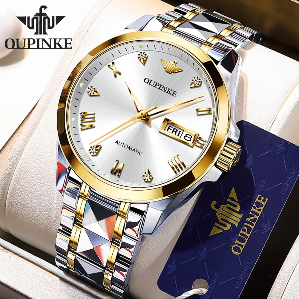 

OUPINKE 3171 Original Men's Watches Japan Automatic Movement Mechanical Wrist Watch for Men High Quality Luxury Brand Man Watch