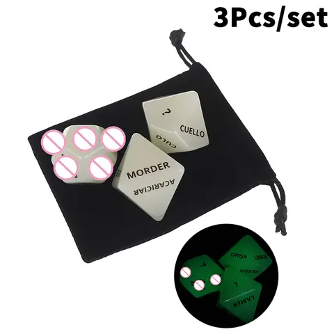 3Pcs/set Luminous Adult Couple sexx Dice Game Toys Male And Female Flirting Dice And Adult Bedroom Gifts
