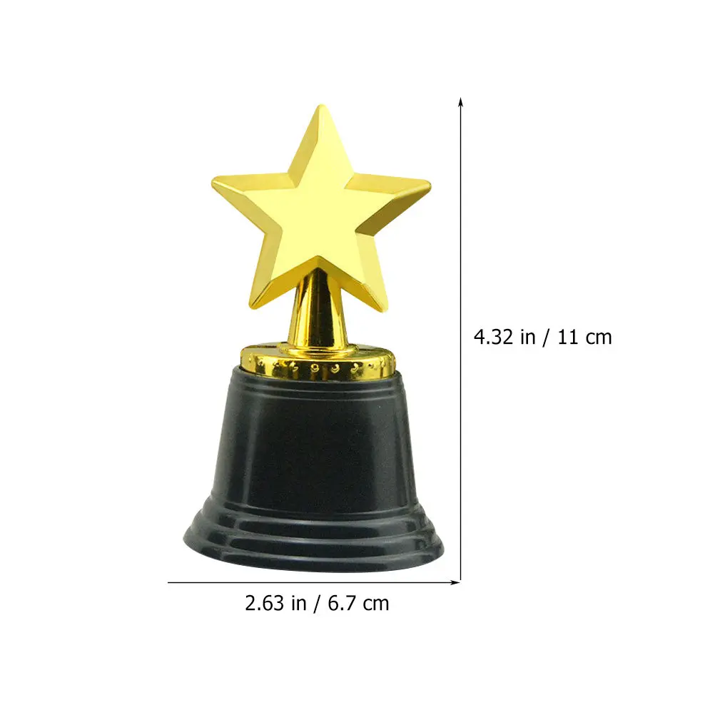 5Pcs Kids Star Trophy Lightweight Plastic Party Awards Creative Gifts for Children Kids Plastic Trophy Game Awards