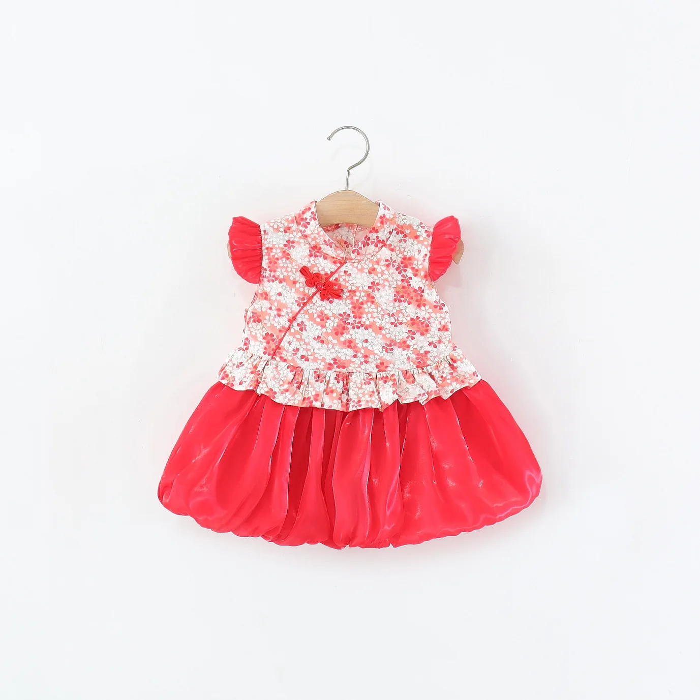 vestido-vermelho-com-flores-para-meninas-roupas-infantis-doces-e-fofas-de-verao-9-meses-a-4-anos-de-idade