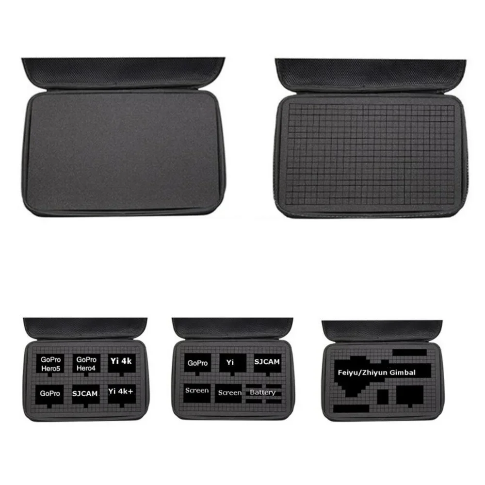 Portable DIY Travel Storage Collection Bag Camera Bag Case Foam Shockproof for GoPro Hero 11 10 9 Xiaomi Yi Dji Osmo Accessories