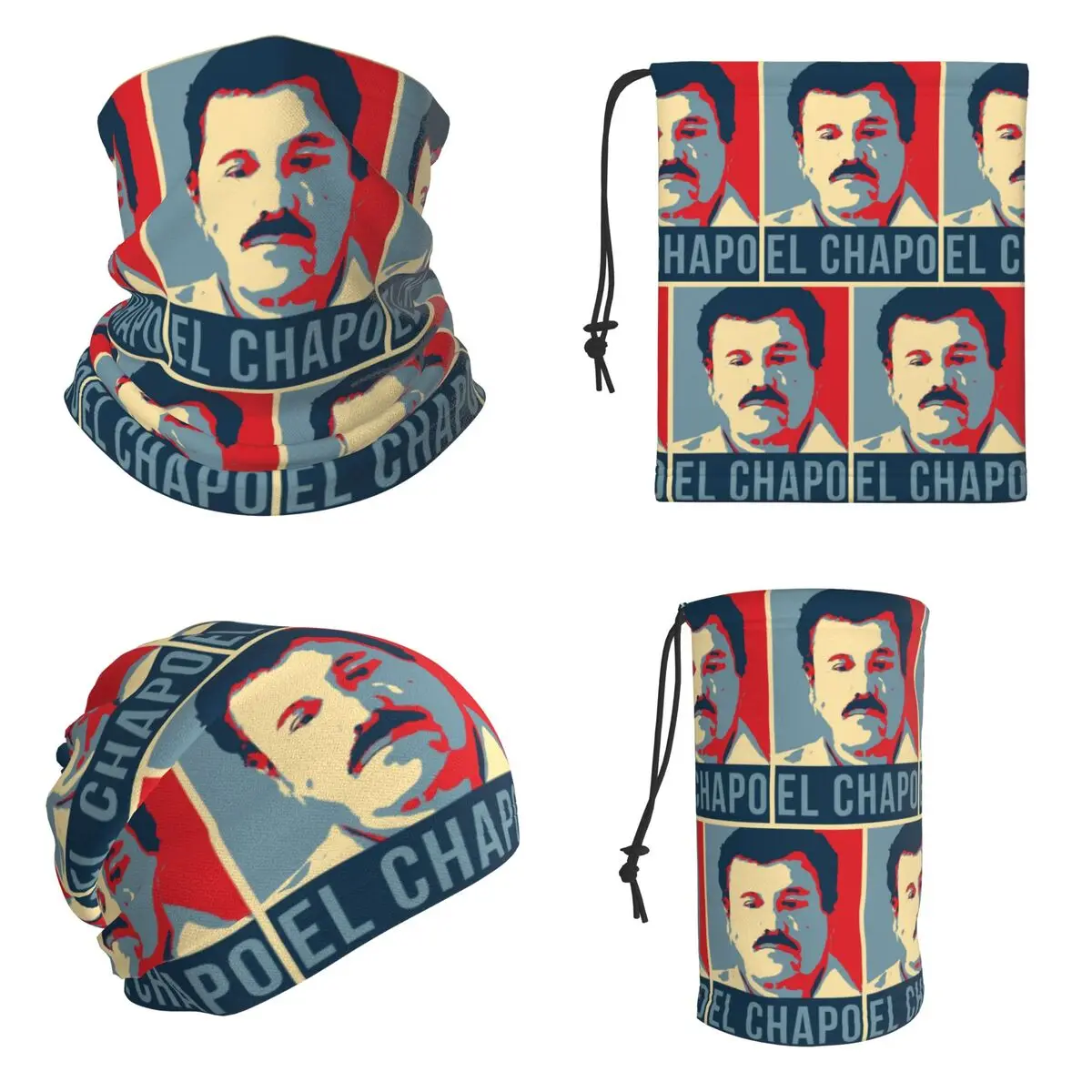 Joaquin El Chapo - Guzman Narcos Crime TV Pablo Escobar Bandana Neck Cover Printed Wrap Scarf Cycling Balaclava For Men Women