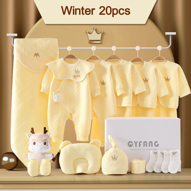 15/17/18/20 Pieces/0-3Months Newborn Baby Clothing 100% Cotton Kids Clothes Suit Unisex Infant Boys Girls Clothing Set