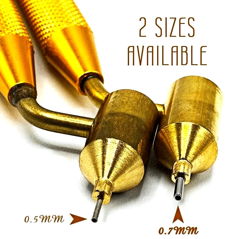 1/2Pcs Aluminum Precision Thin Line Drawing Pen with Bevel Tip Liquid Applicator for Slant Bar Design and Fine Line Painting