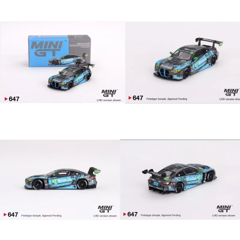 

МИНИ-ГТ 647 # 1:64 BMW M4 GT3 97, литая под давлением модель модели автомобиля из сплава, игрушка для мальчиков, коллекционное украшение для взрослых.