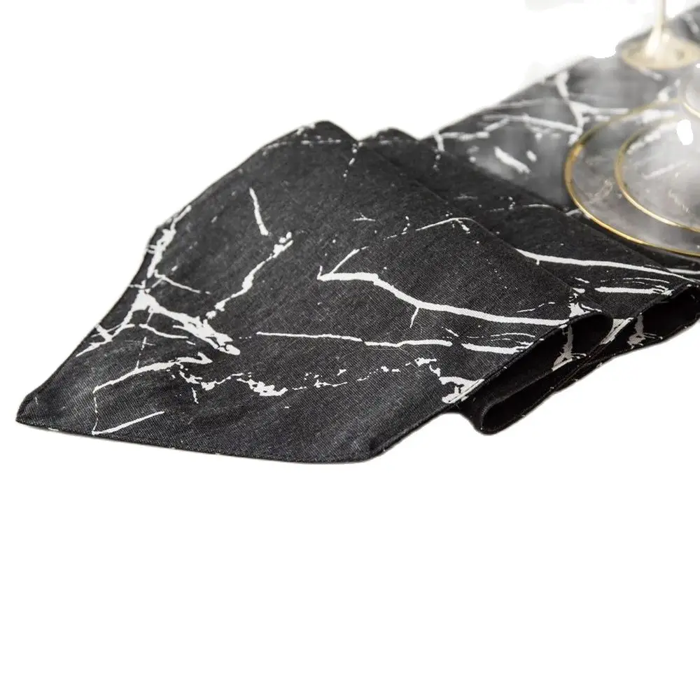 Marble Crackle Table Runners Table Decor For Home Party Wedding Christmas Decoration Dining Room Restaurant Table Gadget