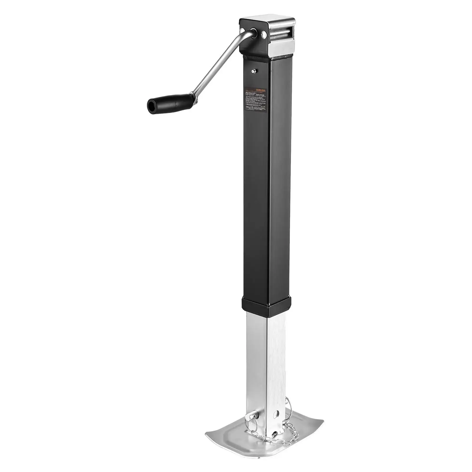 Trailer Jack, 8000 lbs Dynamic Load Capacity, Weld-on Pipe-Mount Swivel Trailer Jack with Ergonomic Handle, 15-inch Vertical Travel, Suitable for rv , Horse, Utility, Camping and Yacht Trailers