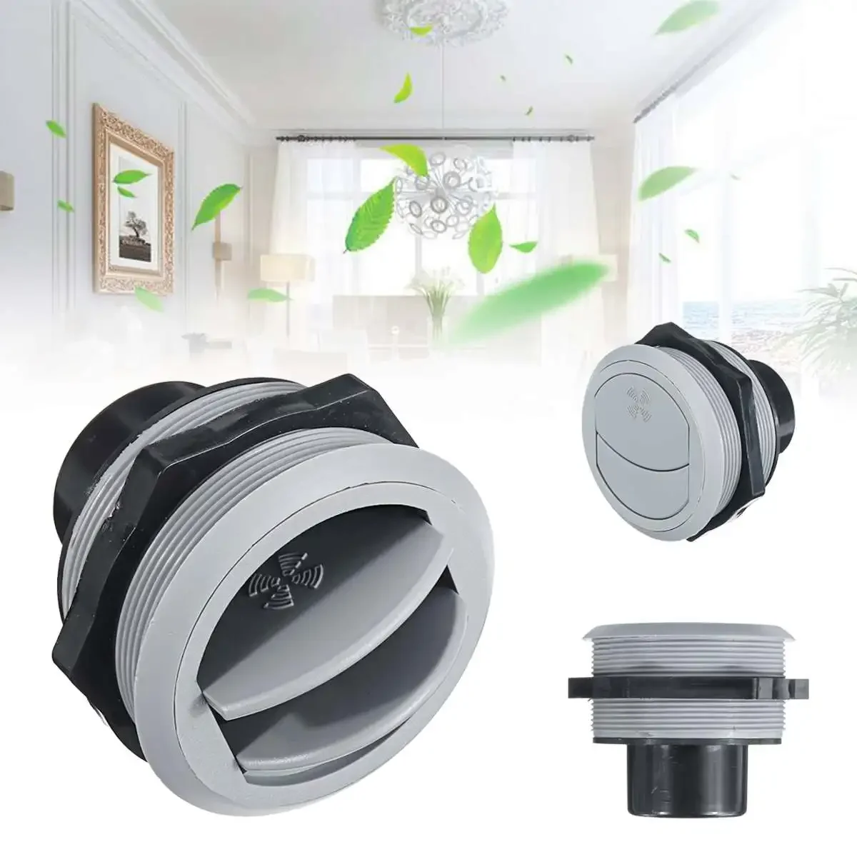 60/75mm Round Car RV ATV A/C Vent Air Outlet ABS Rotating Air Conditioning Ventilation Outlet Interior For Air-conditioning Vent