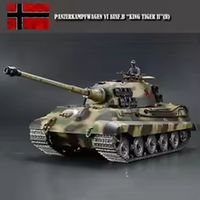 Henglong 3888A German Tiger King Remote Control Tank Model with Shooting Bullet 2.4G Frequency Heavy Tank Toy Multi-Functional