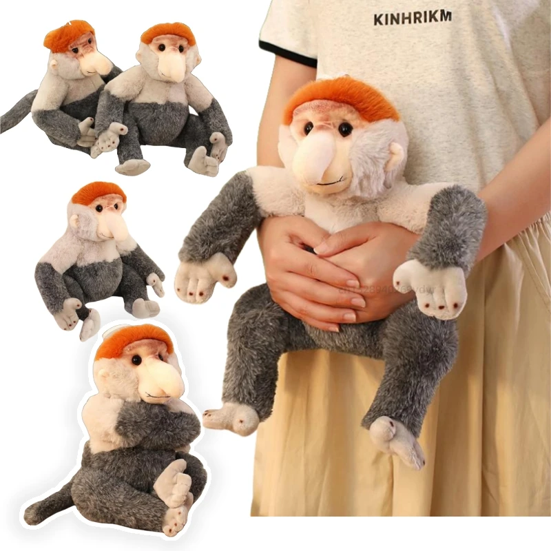 Kawaii Proboscis Scimmia Animali Giocattoli di peluche Bambole morbide Cuscino Cartone animato creativo Regali di compleanno per bambini di alta qualità