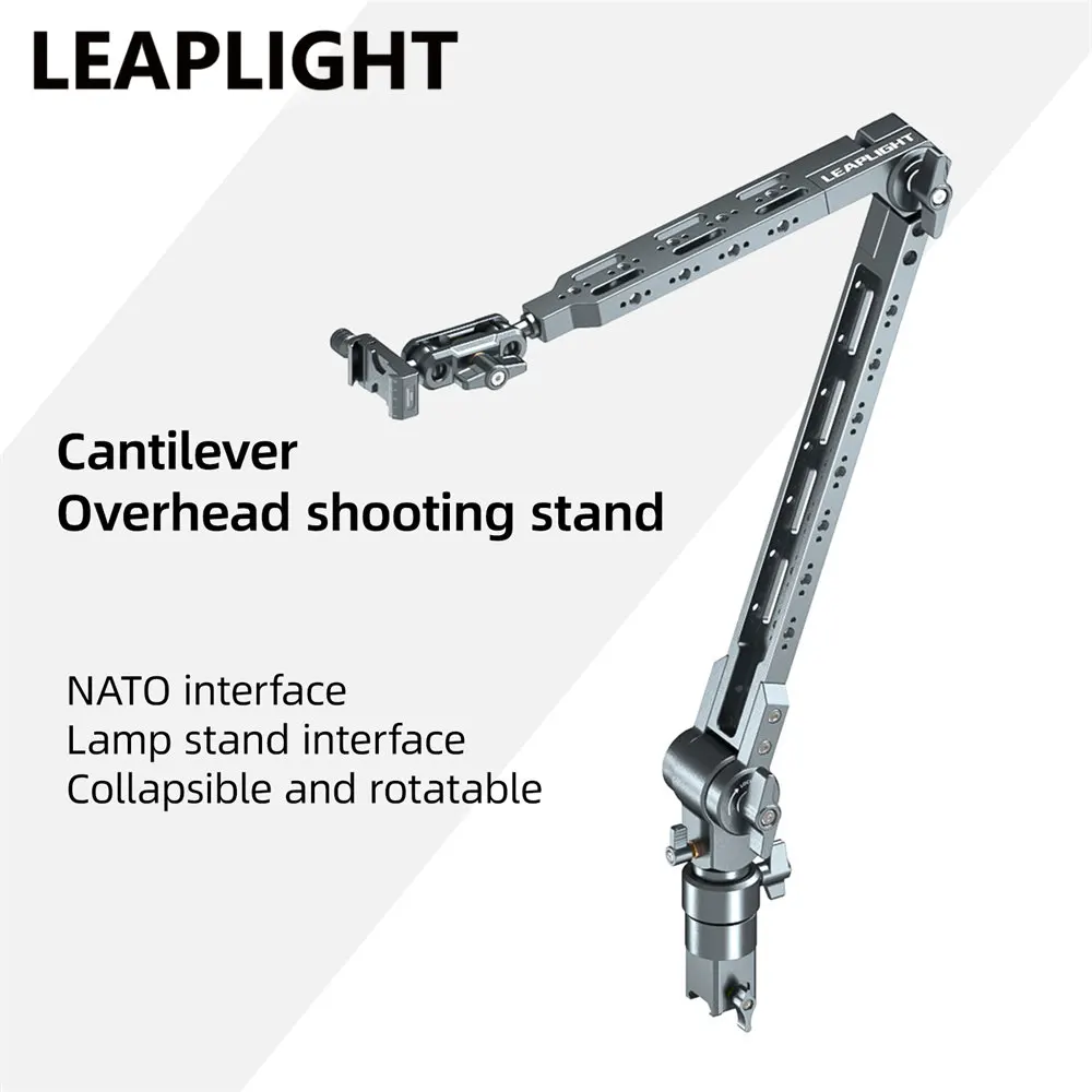 LEAPLIGHT Bras magique flexible avec pince en C pour caméra aérienne 360 ° Support en porte-à-faux rotatif, bras articulé pour téléphone/iPad