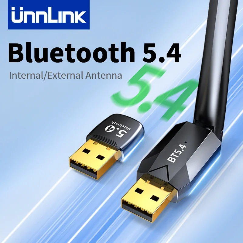 

Unnlink USB Bluetooth-адаптер Bluetooth 5,4 Dongle для ПК Динамик Беспроводная мышь Клавиатура Музыкальный аудиоприемник Передатчик