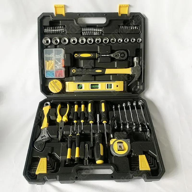 108 Pieces Manual Tools Kit Multifunctional Hardware Combination Toolbox Vehicle Repairing Sets - 004