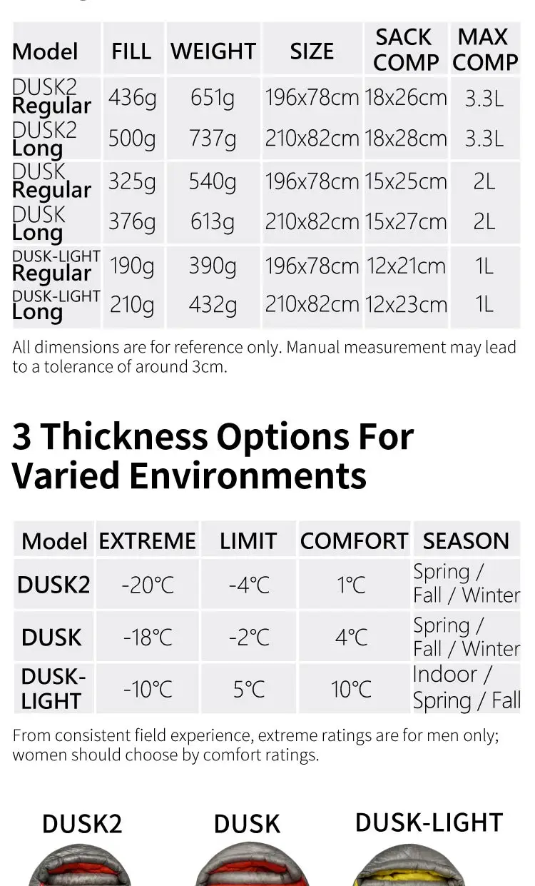 WIND HARD DUSK Upgrade 7D DWR Nylon 800FP Ultradener Schlafsack Down Pro Ultraleichte Camping Wandern Rucksackreisen Schlafsäcke – Detail 4