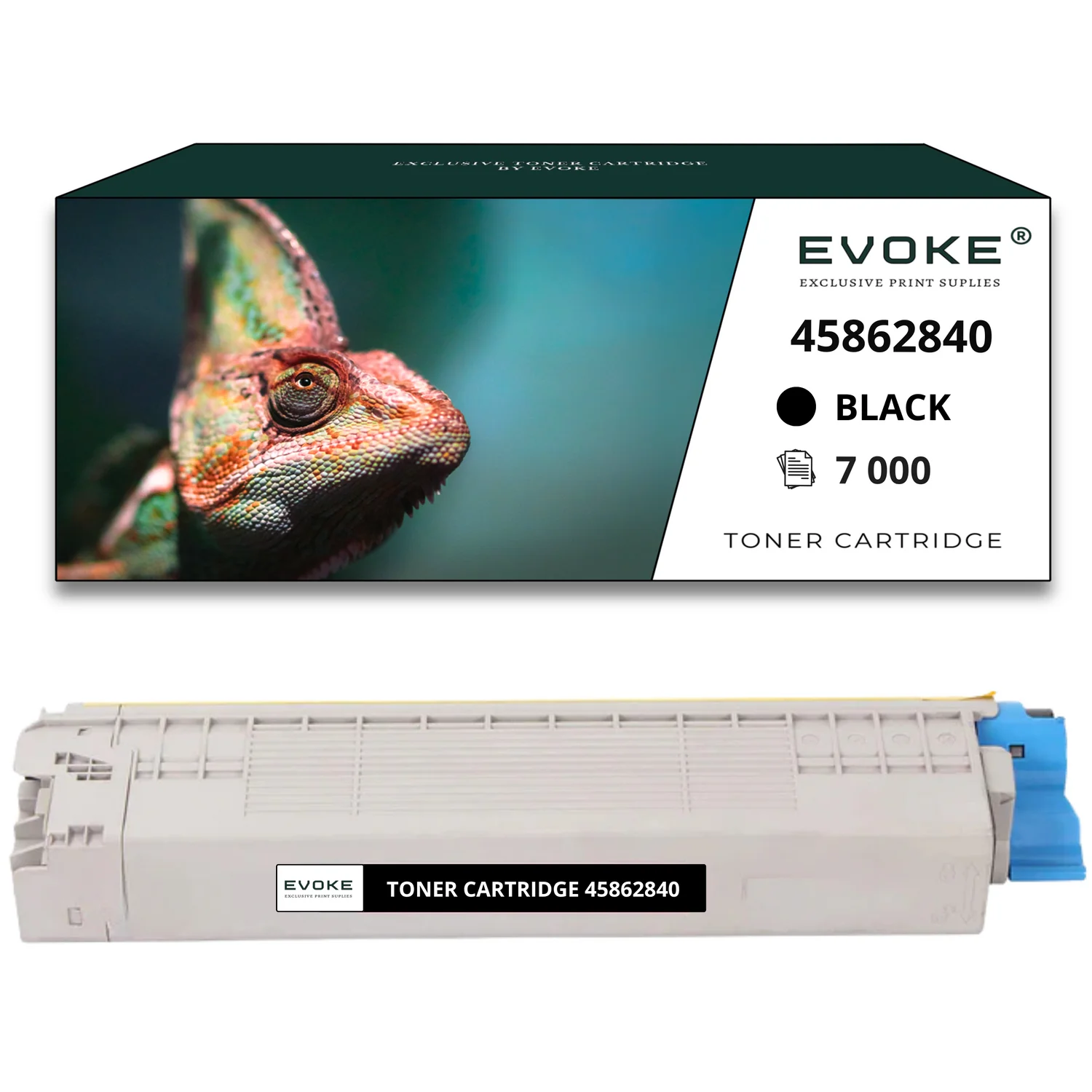 Evoke Compatibele Toner voor Oki Mc853 45862840 Zwart 7000 Pagina's Mc853 Mc853Dn Mc873 Mc873Dn Mc883 Mc883Dn