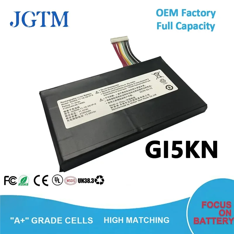 JGTM 11.1V 4100mAh GI5KN GI5KN-11-16-3S1P-0 GI5KN- 00-13-3S1P-0 Laptop Battery For MECHREVO Deep Sea Titan X1 X2 Series Batterie