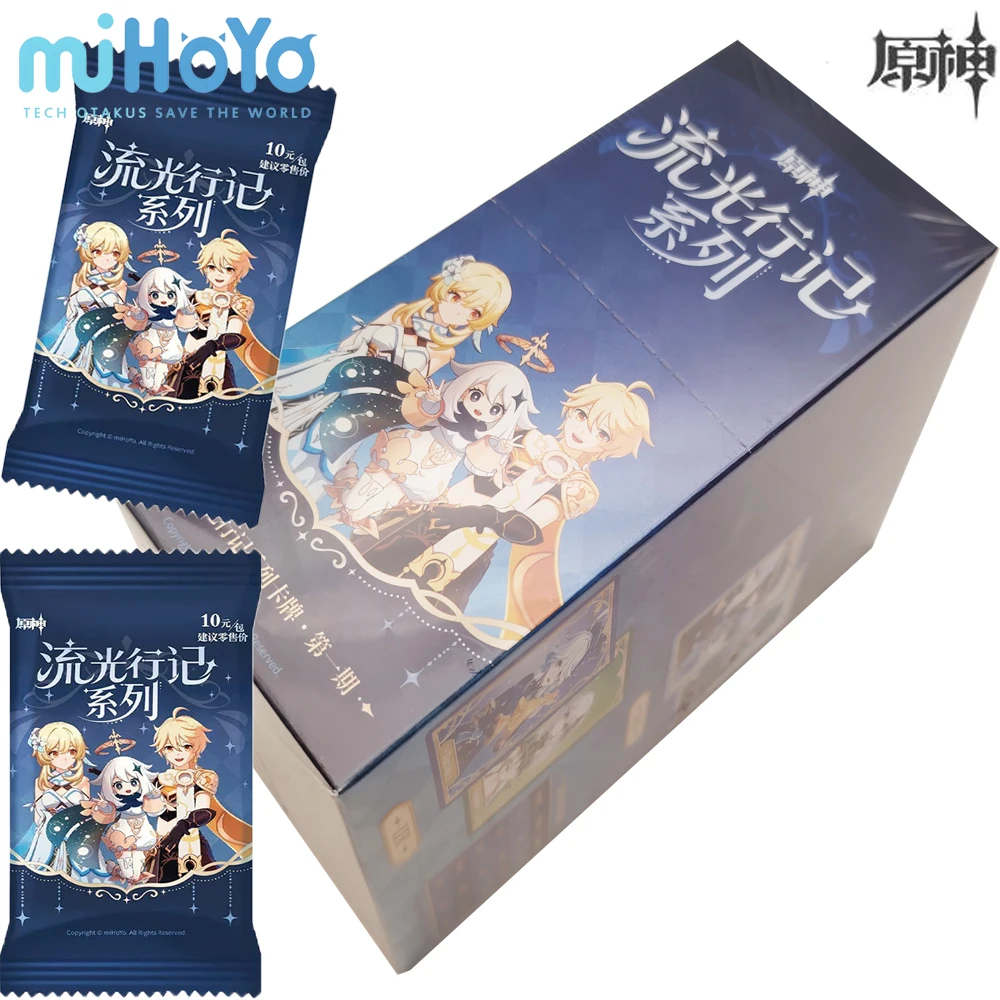 New Genuine MiHoYo Genshin Impact Collection Cards for Children Role Playing Adventure Game Exquisite Character Portrait Cards