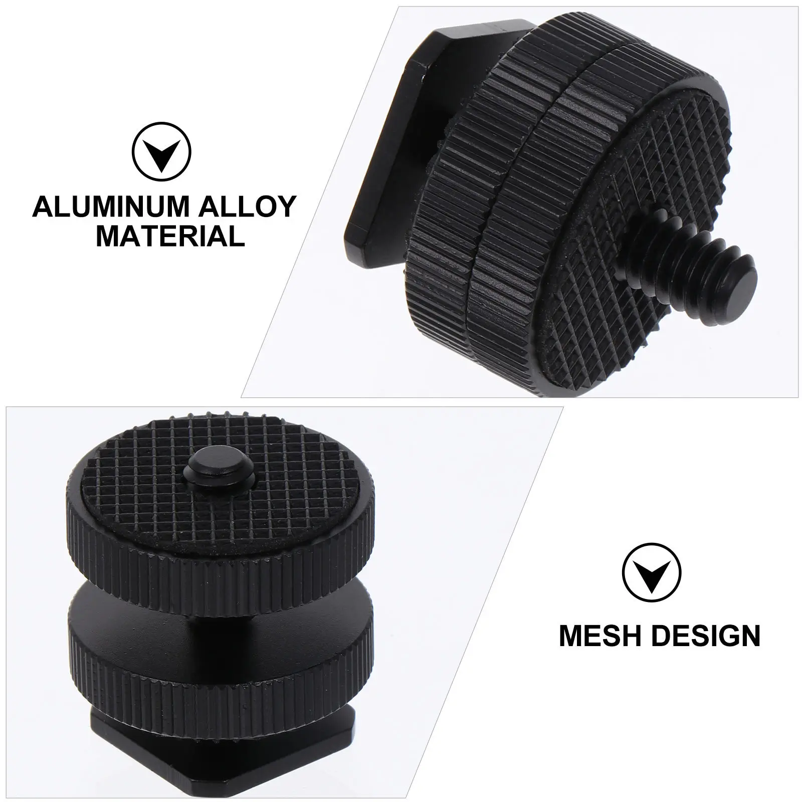 3 قطعة ملحقات ترايبود الحذاء الساخن محول تركيب المسمار المزدوج المكسرات يناسب ضوء رصد Dslr كاميرا تلاعب العرض