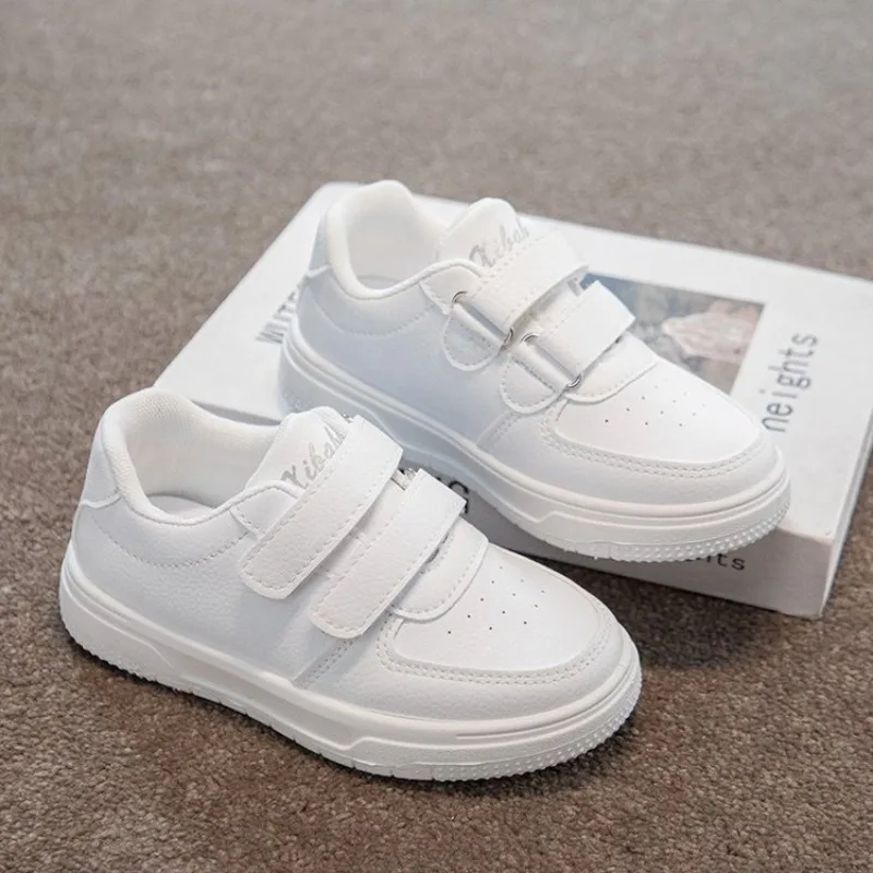 Kids White Sports Shoes School Non-slip Children Fashion Girls Causal Sneakers Solid Color Running Versatile Boys Tennis Shoes