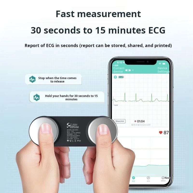 

Bluetooth APP electrocardiogram monitor, dynamic electrocardiogram heart rate monitor, data storage heart monitoring device