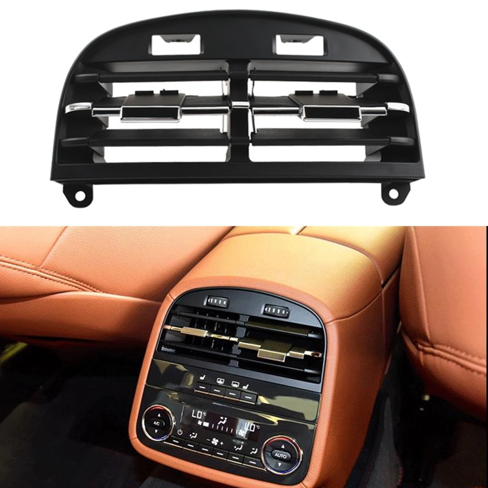 

Rear Center A/C Air Vent Panel Outlet Back Conditioner Fresh Flow Out Grille Trim For Maserati Quattroporte 2013-2020