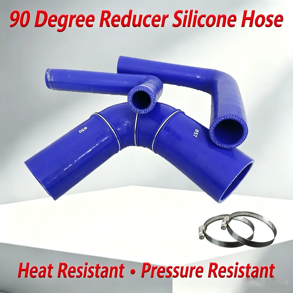 Thickened Silicone Pipe Elbow Variable Diameter Red Cloth Clamped Cooling Water Pipe for HVAC/R Plumbing Intermediate Part