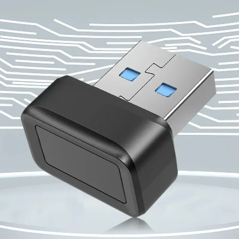 USB Fingerprint Security Key Reader - Windows 7/8/10/11 Hello Compatible Biometric Scanner PC Password-Free Sensor Module