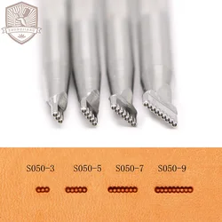 Leather Work Stamping Tool Background Row of dots Pattern S050 Stamp Leather Carving Craft Zhongjiang304 Stainless streel Stamps