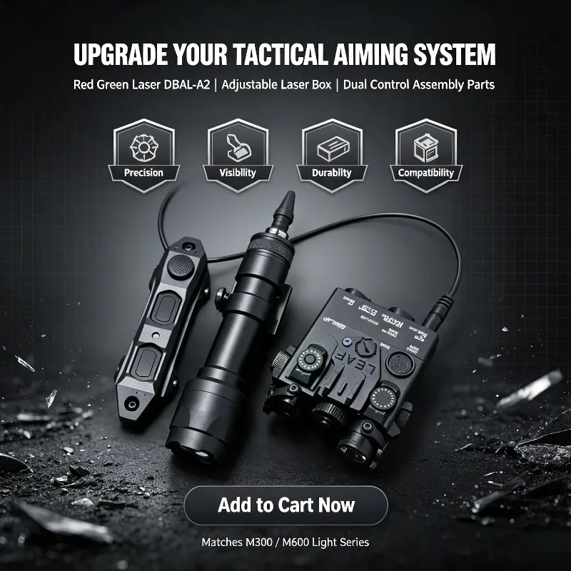 DBAL-A2 Adjustable Laser Box Red Green Laser Light External M300 M600 Lamp Dual Control Switch