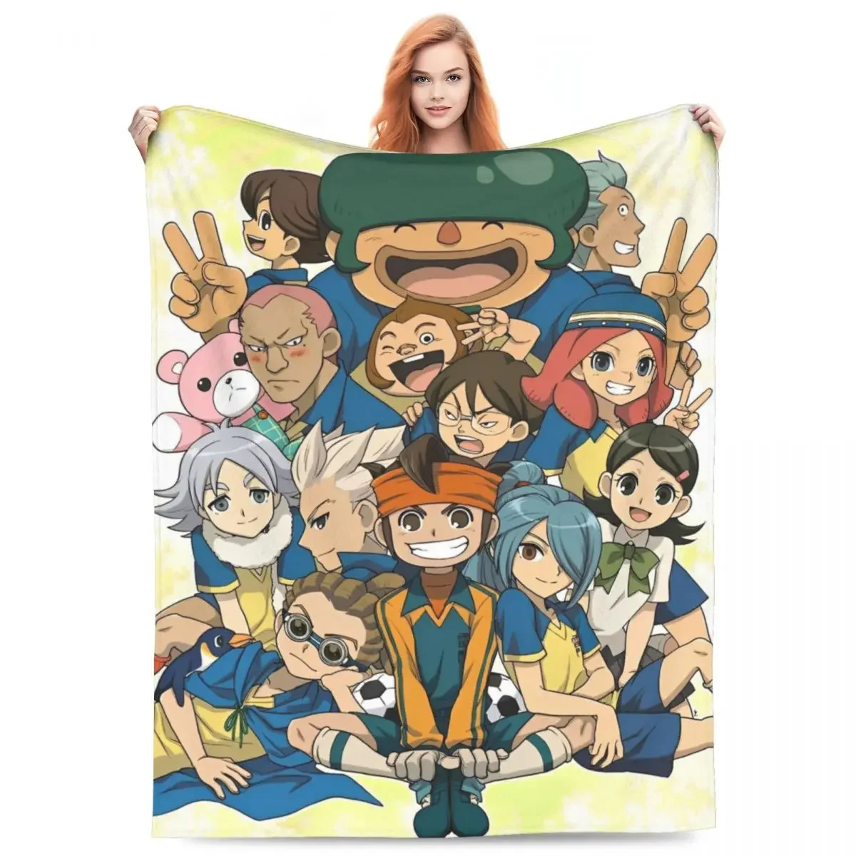 

Одеяла Inazuma Eleven, фланелевые текстильные декорации, видеоигры, спортивные игры, дышащие мягкие одеяла для дома, дорожное одеяло