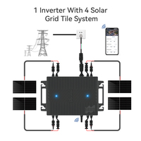 1200W 1600W Microinverter DC 22-50V To AC 230V 240V US 2Phase MPPT Grid Tie Inverter WIFI Solar Power Converter Pure Sine Wave