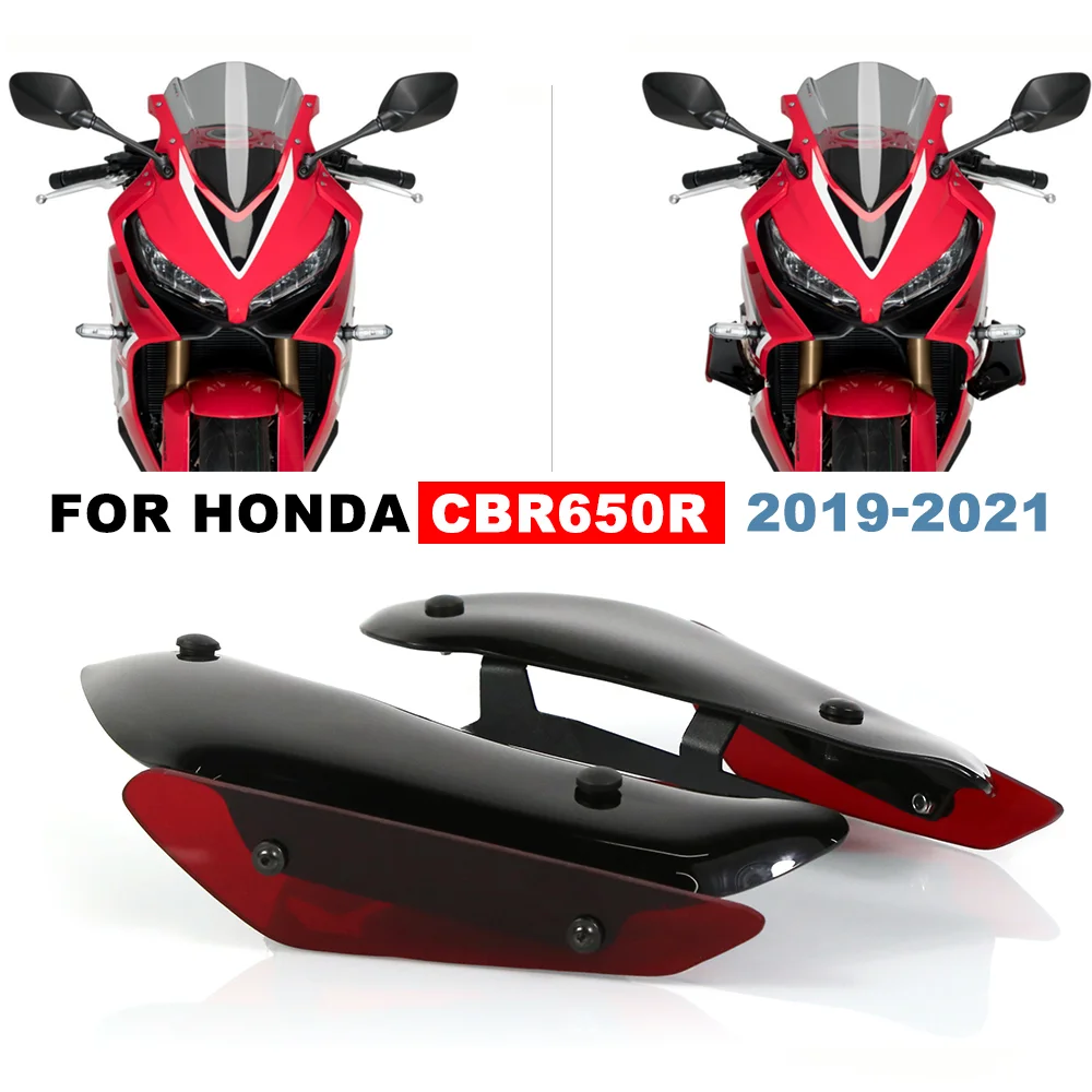 

For HONDA CBR650R 2019 2020 2021 Motorcycle Front Fixed Side Wings Aerodynamic Winglet Race Side Fairing Cover Downforce Spoiler