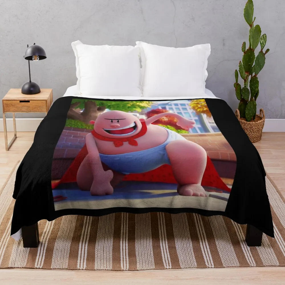 

Retro Captain Underpants Throw Blanket Plush for sofa warm winter Flannels Blankets