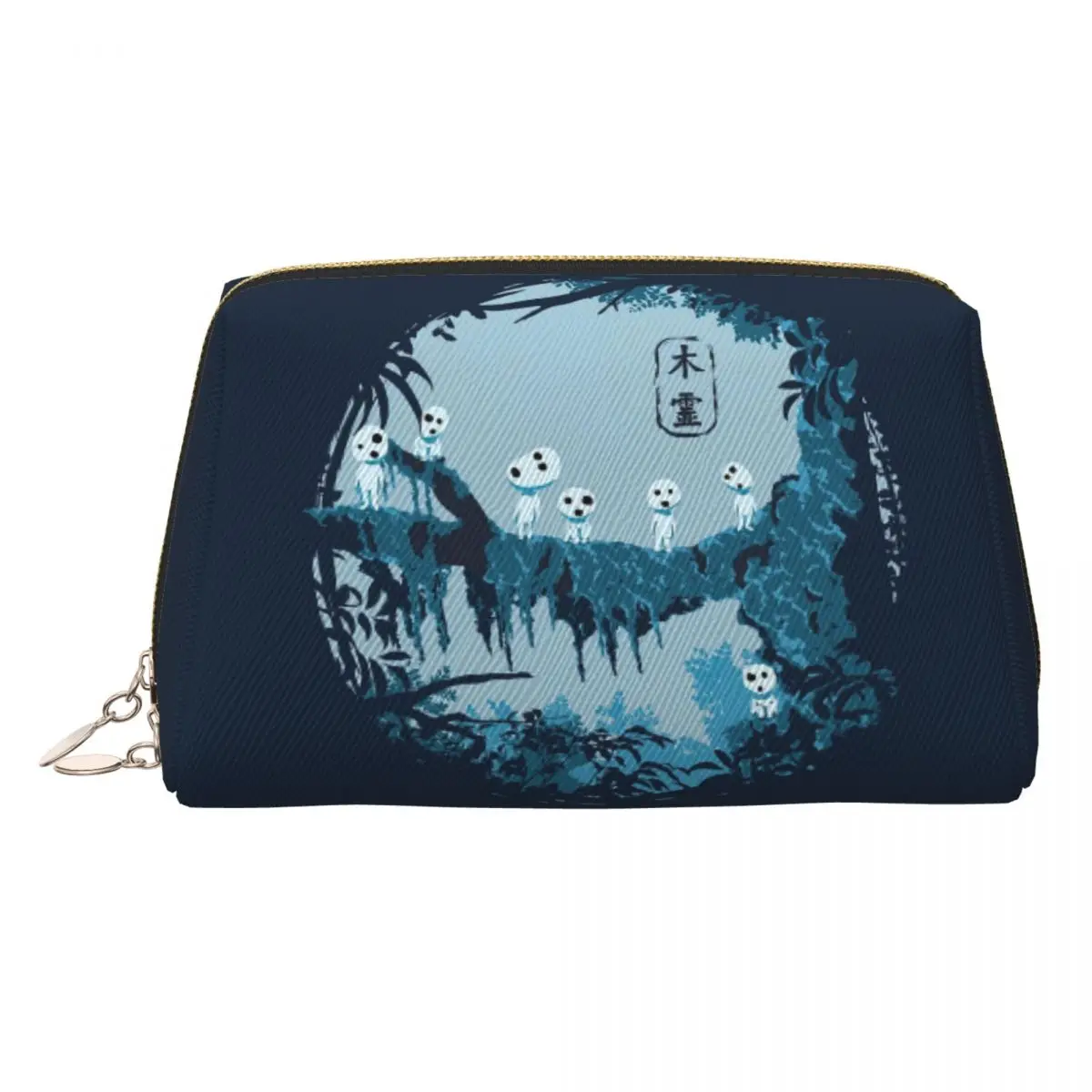 Kodama Studio Ghibli Bolsas de cosméticos para mujer, bolsa organizadora de maquillaje de viaje, almacenamiento de artículos de tocador, caja de kit Dopp