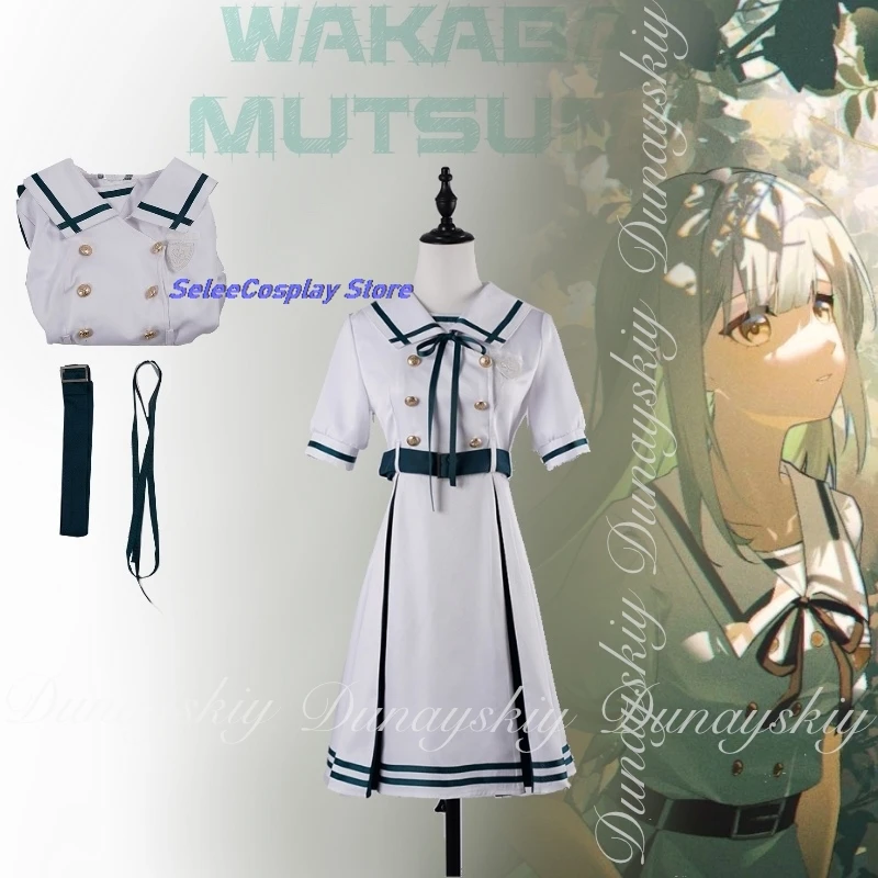 

Хэллоуин БанГ Мечта! Аниме Wakaba Mutsumi Косплей Ave Mujica с белой куклой Songle Женская карнавальная одежда Ролевая игра