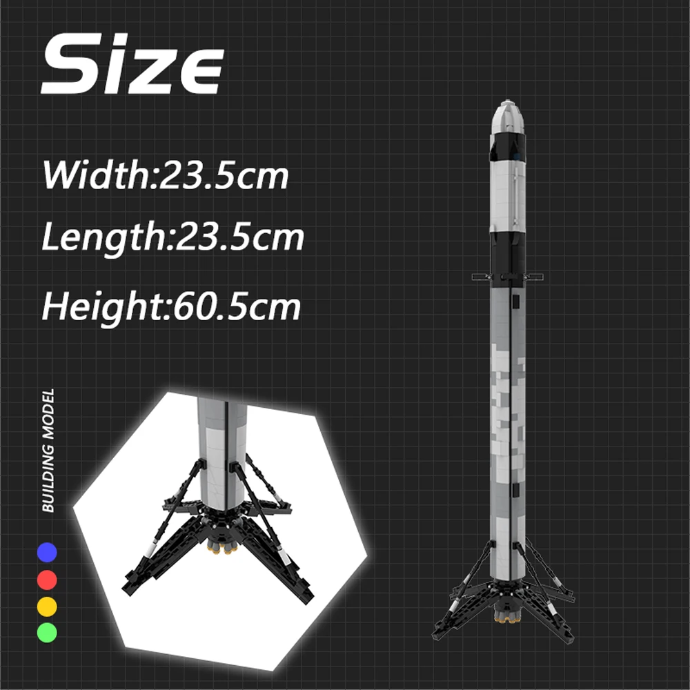 MOC V Scale Building Blocks Set Assemble SpaceX Falcon Heavy Saturn ESA Arianes space Ariane 6 Rocket Bricks Spaceship Toys Gift