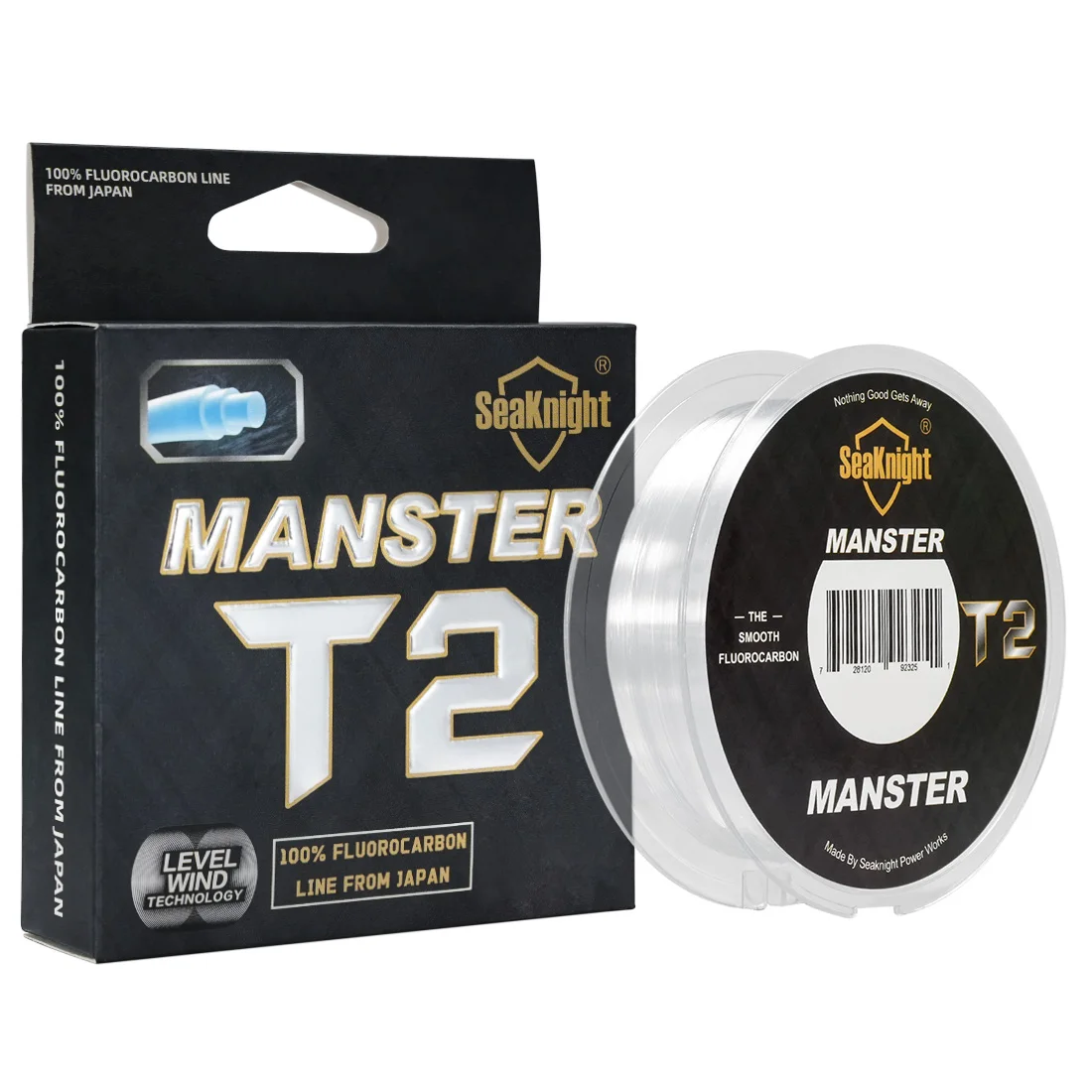 SeaKnight Brand MANSTER T2-Serie, 100 % Fluorkohlenstoff-Angelschnur, 100 m, Kohlefaserschnur, 3–35 lb, Upgrade der sinkenden Schnur, Meeresangeln