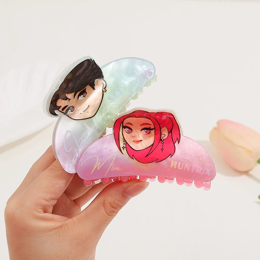 

NEW Cartoon Anime Characters Hair Claw Acrylic Claw Clips Korean Style Girl Group Hair Clips for Women Girls Hair Accessories