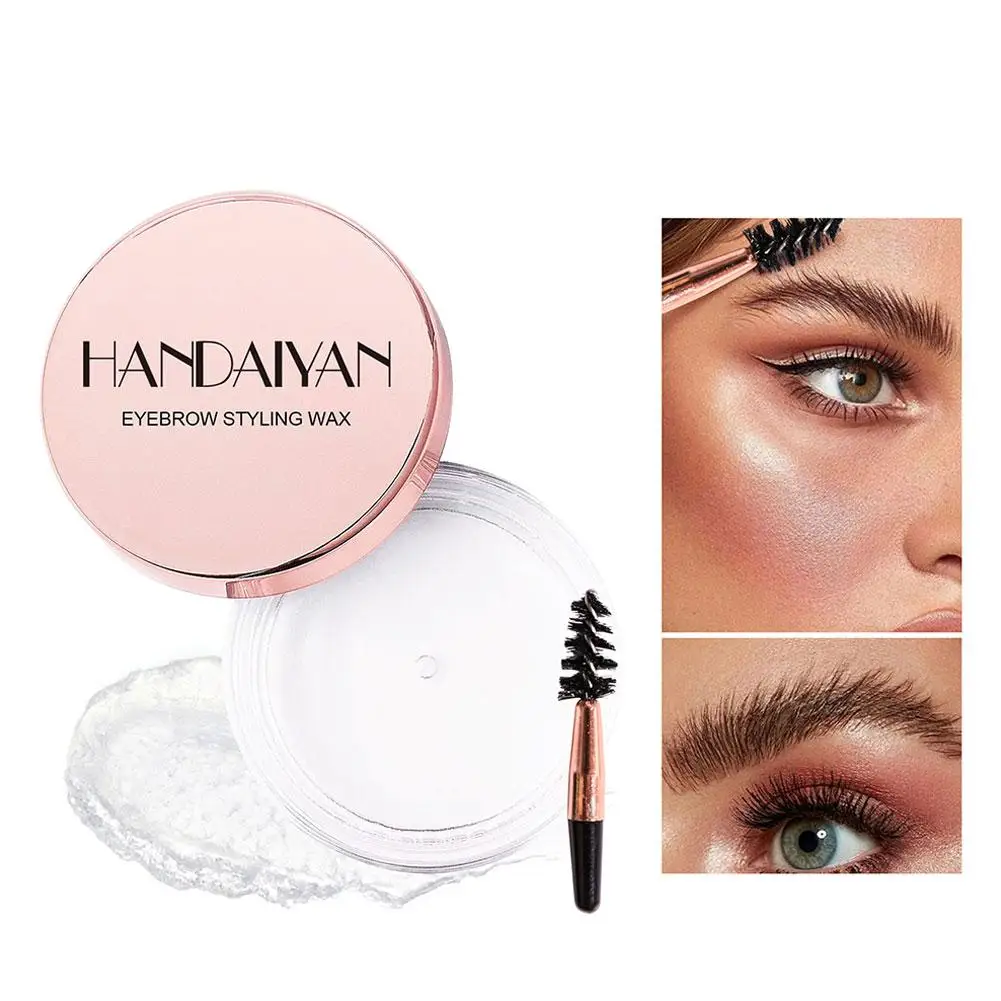 Transparente Pomade Sobrancelha Styling Sabonete para Mulheres, Brows Gel Wax Fixer com Escova, Cosméticos Make Up, A8D9