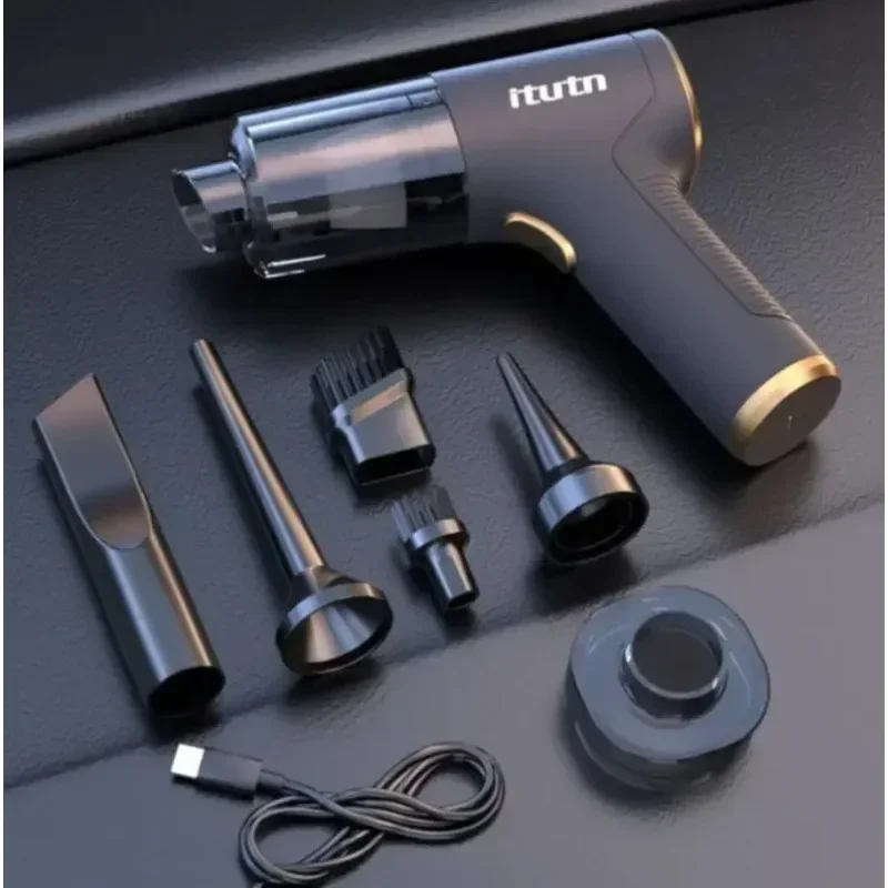 ITUTN Portable Car Vacuum Cleaner 4 in 1 Wireless Powerful Handheld Mini Cleaning Machine Home Appliance High Suction 120W