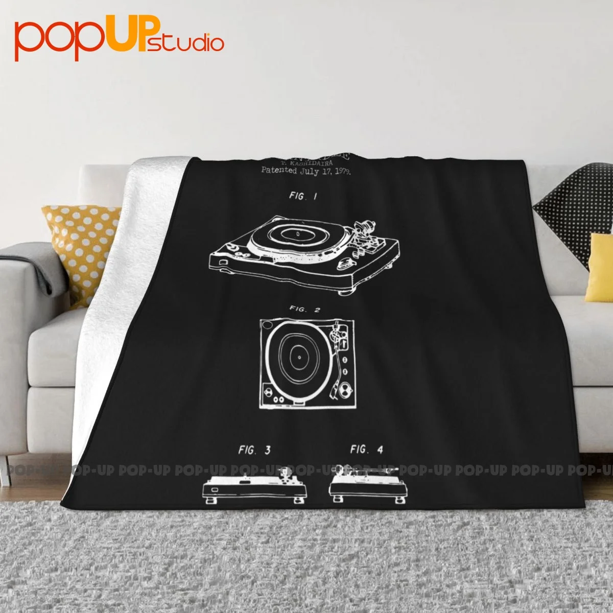 Technics Patent Dj Turntable House Hip Hop Music Blanket Luxury Bedding Dual Purpose Bedding Travel For Sofa Bedroom