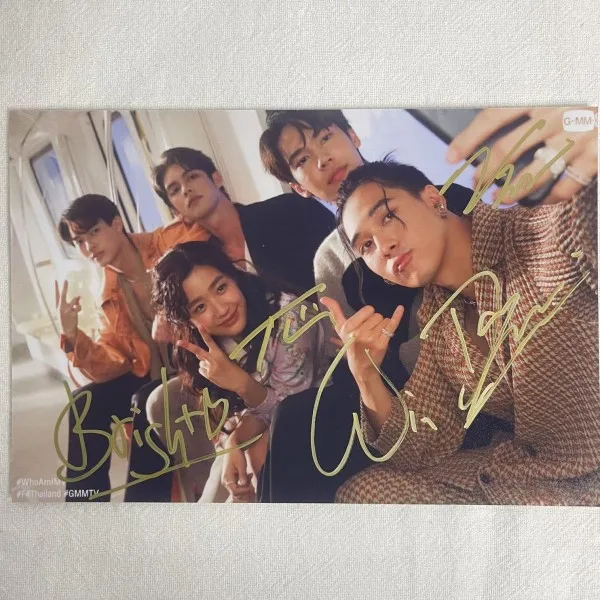 Hana-yori Danshi/F4 Thailand Boys Over Flowers F4 Group Signature Photo Bright/Win/Dew/Nani Free Shipping