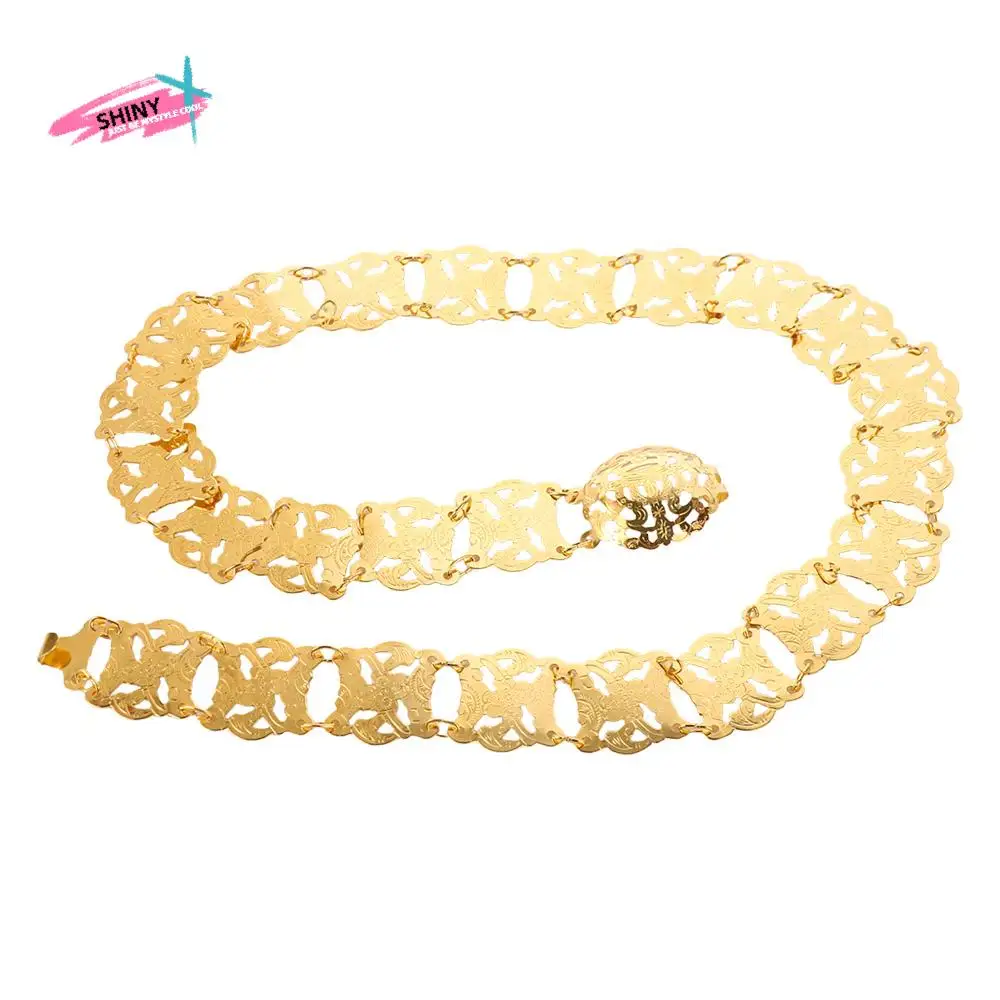 

Винтажная резная металлическая цепочка для тела, украшения для тела, серебряная поясная цепочка с цветком в этническом стиле, золотой пояс для танца живота для девочек