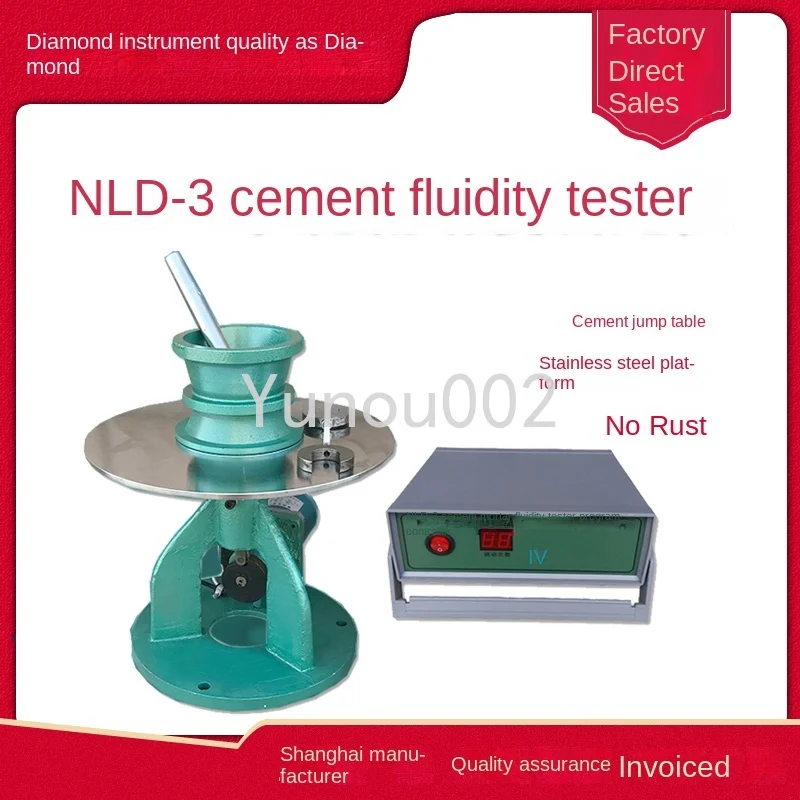 Cement Mortar Fluidity Tester Electric Cement Jump Table Tester Paste Cleaning Round Mold Platform NLD-3