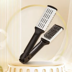 1pcs Splint V-shaped Flat Comb Salon Boar Bristle Hair Brush Detangle Comb for Hair Styling Fluffy Anti-Static Home Barber Tools