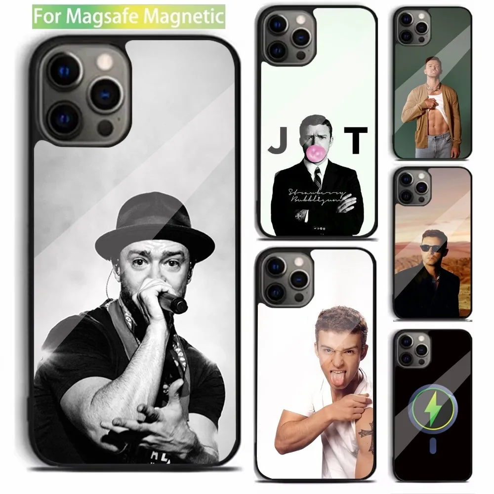 

Singer J-Justin Timberlake Phone Case For iPhone 16,15,14,13,12,11,Plus,Pro,Max,Mini Magsafe Magnetic Wireless Charging