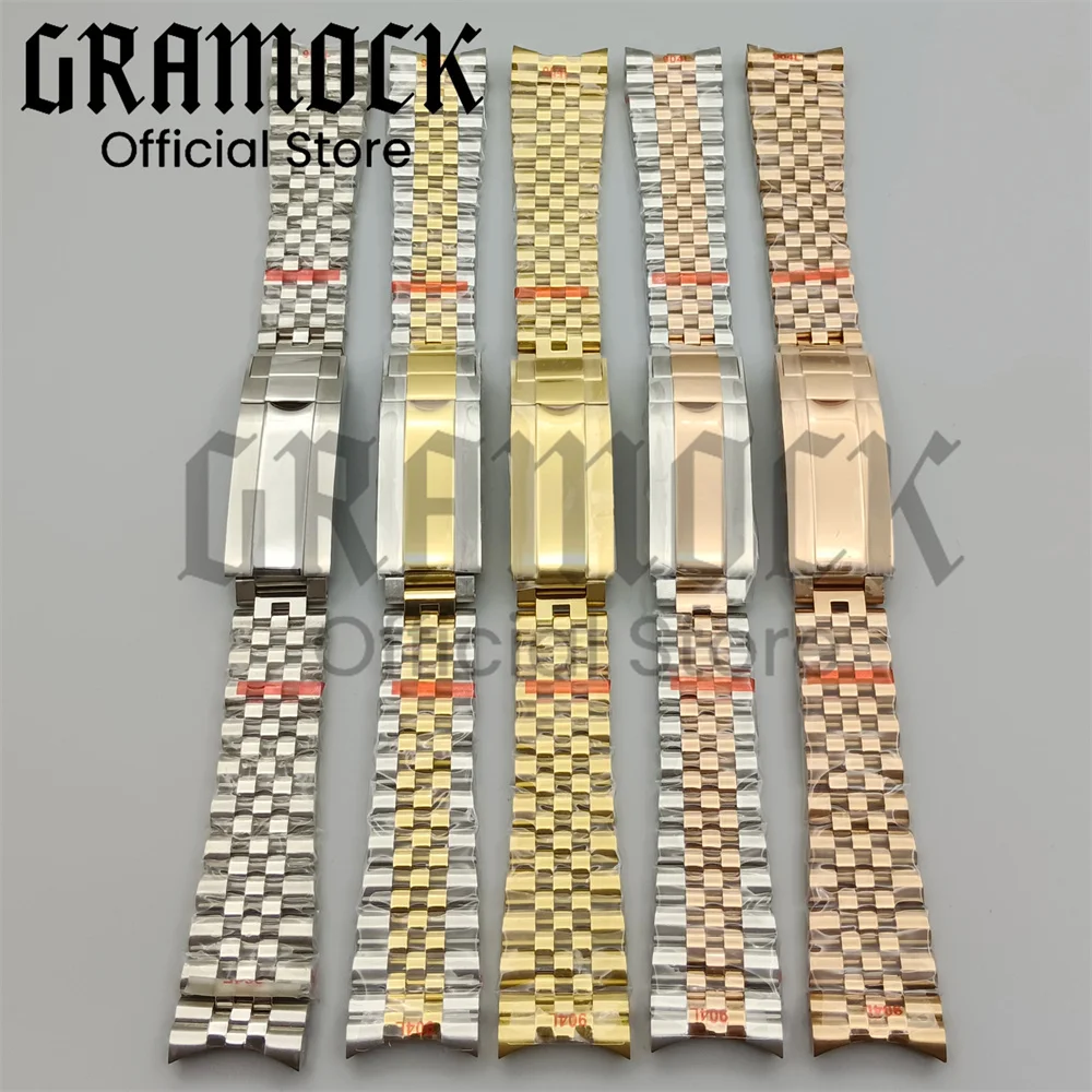 Double end link 20mm 904L bracelet Solid Stainless Steel Watch Band Folding Buckle  jubilee Strap Suitable for 36mm40mm41mm case