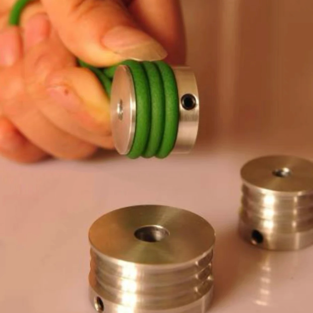 3U Groove Motor Round Belt Pulley DIY Precision Machining 3MM 1/2/3 Grooves 2-15mm Hole Diameter